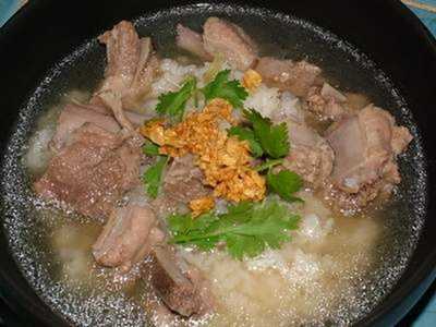 สูตรวิธีการทำอาหารไทย-ข้าวต้มกระดูกหมู
