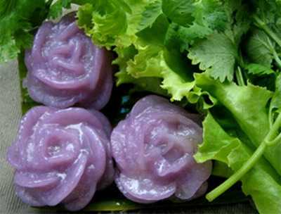 สูตรวิธีการทำอาหารไทย-ช่อม่วงไส้ไก่