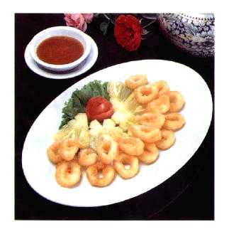สูตรวิธีการทำอาหารไทย-ปลาหมึกชุบแป้งทอด
