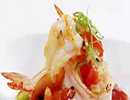 ผัดเปรี้ยวหวานกุ้งชีแฮ้