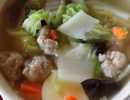 แกงจืดหมูสับผักกาดขาวเต้าหู้ไข่