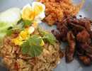 ข้าวกล้องผัดน้ำพริกลงเรือหมูหวาน